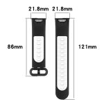 Για Xiaomi Redmi Watch 2 Lite Δίχρωμο λουράκι  σιλικόνης (μαύρο+λευκό) - Image 3