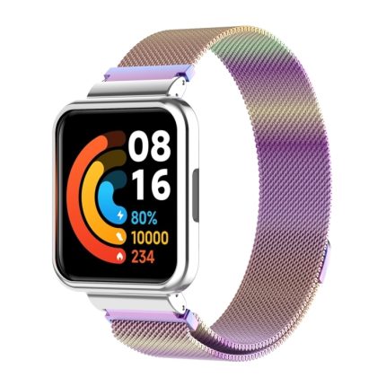 For Xiaomi Redmi Watch 2 Lite 2 in 1 Milano Metal Watch Band with Watch Frame(Colorful)