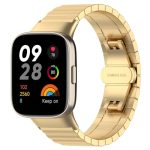 For Xiaomi Redmi Watch 3 / Mi Watch Lite 3 One-bead Steel Metal Watch Band(Gold)