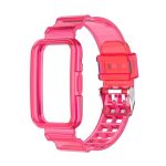 For Huawei Watch Fit 2 Integrated Transparent Silicone Watch Band(Transparent Rose Red) - Image 2