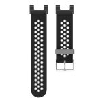 For Amazfit T-Rex / T-Rex Pro / Ares 3-Row Holes Two-color Silicone Watch Band (Black Grey) - Image 2