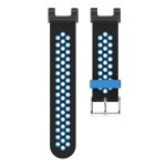 For Amazfit T-Rex / T-Rex Pro / Ares 3-Row Holes Two-color Silicone Watch Band (Black /Blue) - Image 2