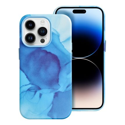 Δερμάτινη Θήκη Mag για IPHONE 14 PRO μπλε splash