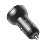 Φορτιστής αυτοκινήτου BASEUS Ψηφιακή οθόνη 2xUSB 4,8A 24W γκρι CCBX-0G - Image 2