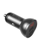 Φορτιστής αυτοκινήτου BASEUS Ψηφιακή οθόνη 2xUSB 4,8A 24W γκρι CCBX-0G - Image 5