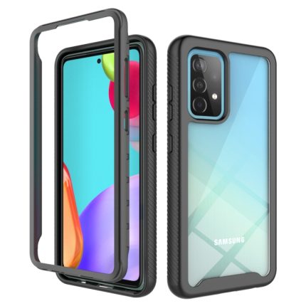 For Samsung Galaxy A52 5G / 4G Starry Sky Solid Color Series Shockproof PC + TPU Protective Case(Black)