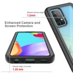 For Samsung Galaxy A52 5G / 4G Starry Sky Solid Color Series Shockproof PC + TPU Protective Case(Black) - Image 5
