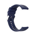 For Amazfit GTR 2e / GTR 2 22mm Silicone Watch Band with Silver Buckle(Midnight Blue) - Image 4