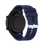 For Amazfit GTR 2e / GTR 2 22mm Silicone Watch Band with Silver Buckle(Midnight Blue) - Image 5