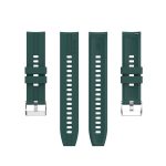 For Amazfit GTS 2e / GTS 2 20mm Silicone Watch Band with Silver Buckle(Dark Green) - Image 3