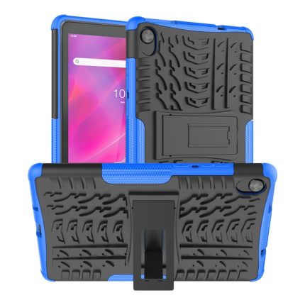 For Lenovo Tab M8 3rd Gen 8506 / M8 HD 8505 Tire Texture Shockproof TPU+PC Tablet Case with Holder(Blue)