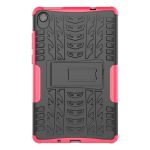For Lenovo Tab M8 3rd Gen 8506 / M8 HD 8505 Tire Texture Shockproof TPU+PC Tablet Case with Holder(Pink) - Image 2