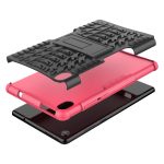 For Lenovo Tab M8 3rd Gen 8506 / M8 HD 8505 Tire Texture Shockproof TPU+PC Tablet Case with Holder(Pink) - Image 6