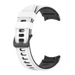 For Samsung Galaxy Watch4 Classic 42mm / 46mm Two-color Silicone Strap Watch Band(White Black) - Image 2