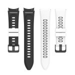 For Samsung Galaxy Watch4 Classic 42mm / 46mm Two-color Silicone Strap Watch Band(White Black) - Image 4