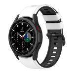 For Samsung Galaxy Watch4 Classic 42mm / 46mm Two-color Silicone Strap Watch Band(White Black)