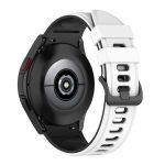 For Samsung Galaxy Watch4 Classic 42mm / 46mm Two-color Silicone Strap Watch Band(White Black) - Image 5