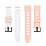 For Samsung Galaxy Watch4 Classic 42mm / 46mm Two-color Silicone Strap Watch Band(Pink White) - Image 3