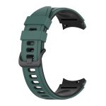 For Samsung Galaxy Watch4 Classic 42mm / 46mm Two-color Silicone Strap Watch Band(Olive Green Black) - Image 2