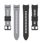 For Samsung Galaxy Watch4 Classic 42mm / 46mm Two-color Silicone Strap Watch Band(Black Grey) - Image 3