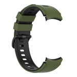 For Samsung Galaxy Watch4 Classic 42mm / 46mm Two-color Silicone Strap Watch Band(Green Black) - Image 4