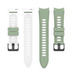 For Samsung Galaxy Watch4 Classic 42mm / 46mm Two-color Silicone Strap Watch Band(Light Green White) - Image 3