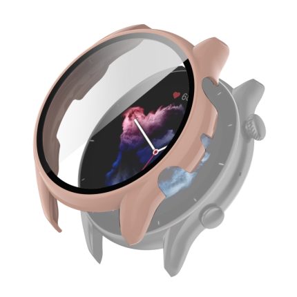 Για Amazfit GTR 3 / GTR 3 Pro PC + Προστατευτική θήκη ρολογιού από σκληρυμένο γυαλί (Cherry Blossom Pink)