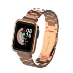 For Xiaomi Mi Watch Lite / Redmi Watch Three-Bead Metal Watchband(Rose Gold)