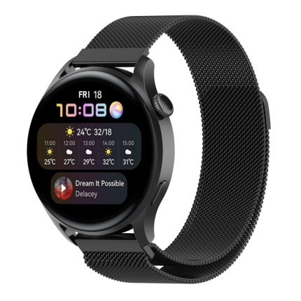 For Huawei Watch GT 3 Pro 46mm Milan Steel Watch Band(Black)