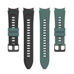 For Samsung Galaxy Watch5 Pro 45mm/5 44mm/5 40mm Two-color Silicone Strap Watch Band(Olive Green Black) - Image 2