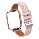 Για το Xiaomi Redmi Watch 2 Lite Γνήσια Δερμάτινη Μεταλλική Θήκη Ενσωματωμένη ζώνη ρολογιού (ανοιχτό ροζ) - Image 5