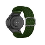 For Amazfit T-Rex / T-Rex Pro / Ares Adjustable Buckle Braided Nylon Watch Band ( Green)