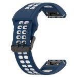 For Garmin Enduro2 / Tactix7 26mm Reverse Buckle Two-color Silicone Watch Band(Blue White) - Image 5
