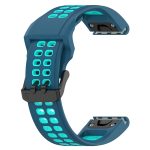For Garmin Enduro2 / Tactix7 26mm Reverse Buckle Two-color Silicone Watch Band(Blue Teal) - Image 5