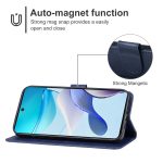 For Motorola Moto G53 Leather Phone Case(Blue) - Image 4