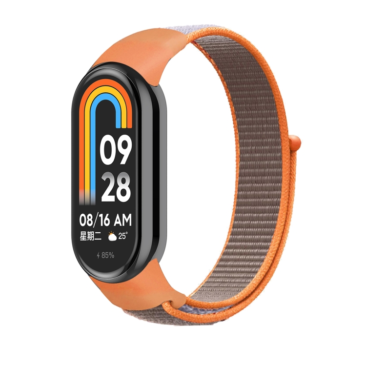 EDA004568701AA For Xiaomi Mi Band 8 Loop Nylon Replacement Watch Band(Orange) - Image 1