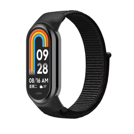 For Xiaomi Mi Band 8 Loop Nylon Replacement Watch Band(Black)