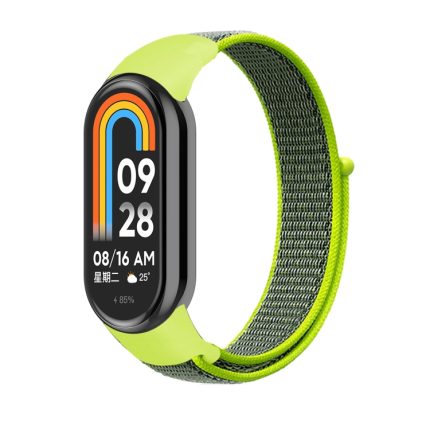 For Xiaomi Mi Band 8 Loop Nylon Replacement Watch Band(Bright Yellow)