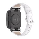 For Redmi Watch 3 Mijobs Genuine Leather Slim Watch Band(White Black) - Image 4