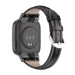 For Redmi Watch 3 Mijobs Genuine Leather Slim Watch Band(Black) - Image 4