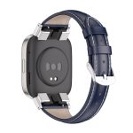 For Redmi Watch 3 Mijobs Genuine Leather Slim Watch Band(Blue Silver) - Image 4