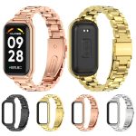For Redmi Band 2 Mijobs Metal Shell + Three-Bead Stainless Steel Watch Band(Rose Gold) - Image 2