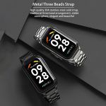 For Redmi Band 2 Mijobs Metal Shell + Three-Bead Stainless Steel Watch Band(Black) - Image 3