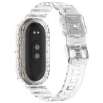 For Xiaomi Mi Band 8 Integrated Transparent Silicone Watch Band(White) - Image 2