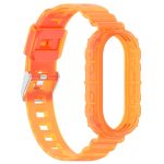 For Xiaomi Mi Band 8 Integrated Transparent Silicone Watch Band(Orange) - Image 4