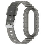 For Xiaomi Mi Band 8 Integrated Transparent Silicone Watch Band(Black) - Image 3