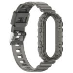 For Xiaomi Mi Band 8 Integrated Transparent Silicone Watch Band(Black) - Image 4