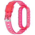 For Xiaomi Mi Band 8 Integrated Transparent Silicone Watch Band(Rose Red) - Image 3