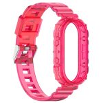 For Xiaomi Mi Band 8 Integrated Transparent Silicone Watch Band(Rose Red) - Image 4