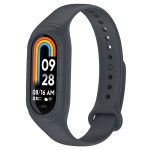 For Xiaomi Mi Band 8 Integrated Silicone Replacement Watch Band(Platinum Gray)